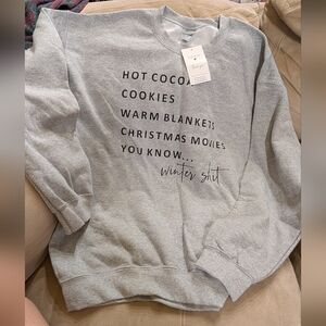 Gray Winter/Christmas Sweatshirt